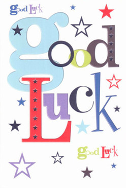 This dynamic good luck card captures the essence of support and togetherness, its lively design reflecting the spirit of Hook's local celebrations. A playful interplay of fonts-oversized baby-blue letters flanked by rich red, dignified purple, and earthy moss green-creates a cheerful procession across a pristine white canvas. Dotted in every direction are stars in shades of indigo, navy, and soft lavender, a celestial confetti reminiscent of clear evenings walking beside Hook Common or festive gatherings on the High Street. The delicate harmony of color and typefaces suggests not just optimism but a sense of anticipation, much like the gentle excitement before a school play at Hook Junior. Glide your hand across the card and feel its inviting smoothness, a testament to thoughtful craftsmanship familiar to those who trust Flower Delivery Hook with momentous gestures. Perfect for milestones-a new job in town or an important exam-this card brings with it the heartfelt encouragement typical of Hook, where neighbours wish one another well as genuinely as family. Each hue and shape feels chosen to express hope and belief, the entire card echoing the light and camaraderie of Hook's welcoming streets.